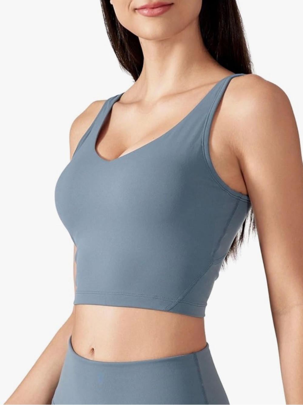 Zella Slate Blue Stretch Crop Tank